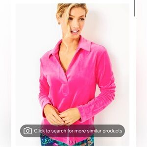 Lilly Pulitzer August Velour pullover size Small